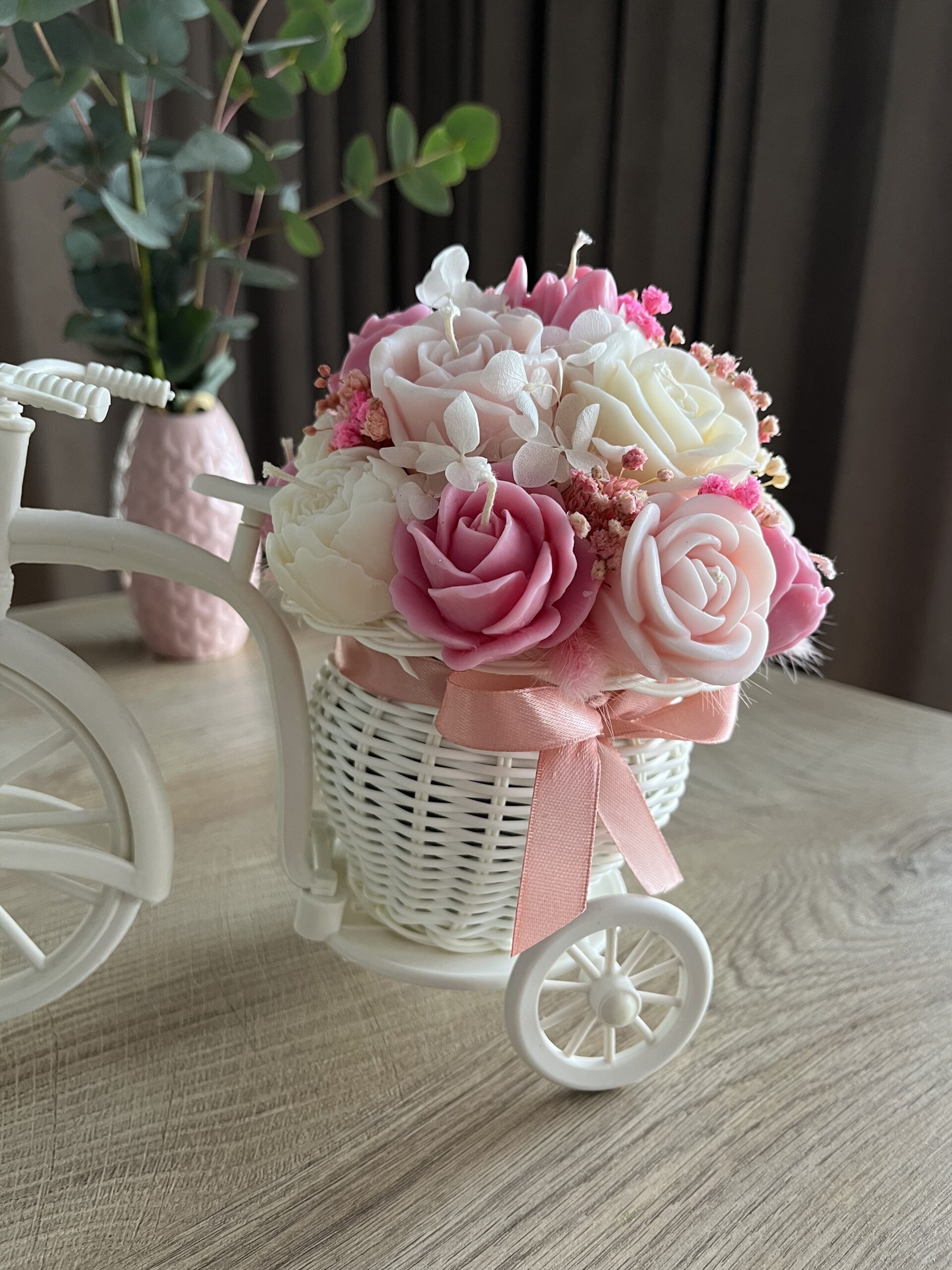 FlowerBox M różowy w rowerze (Dzień Mamy) - obrazek 3
