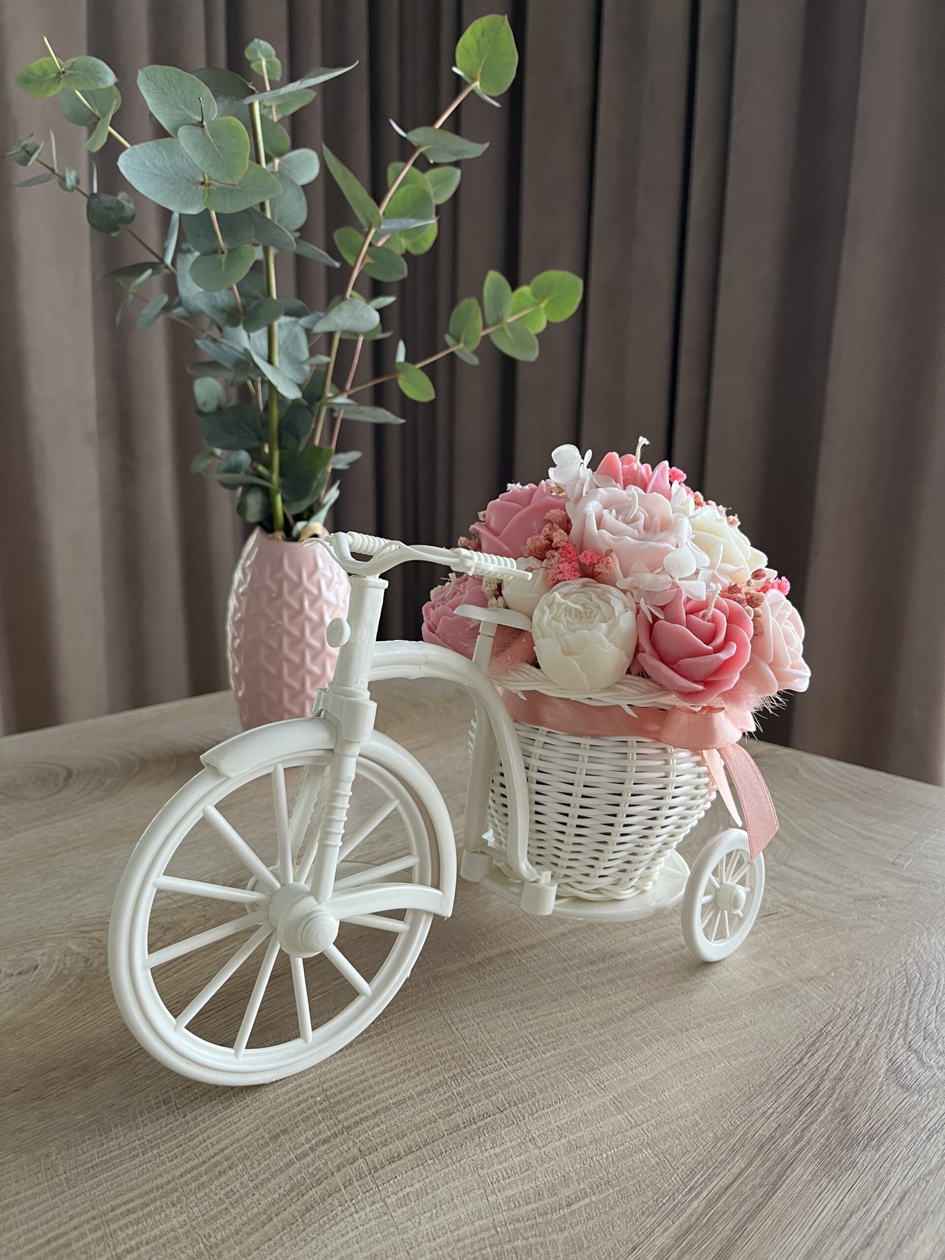 FlowerBox M różowy w rowerze (Dzień Mamy)