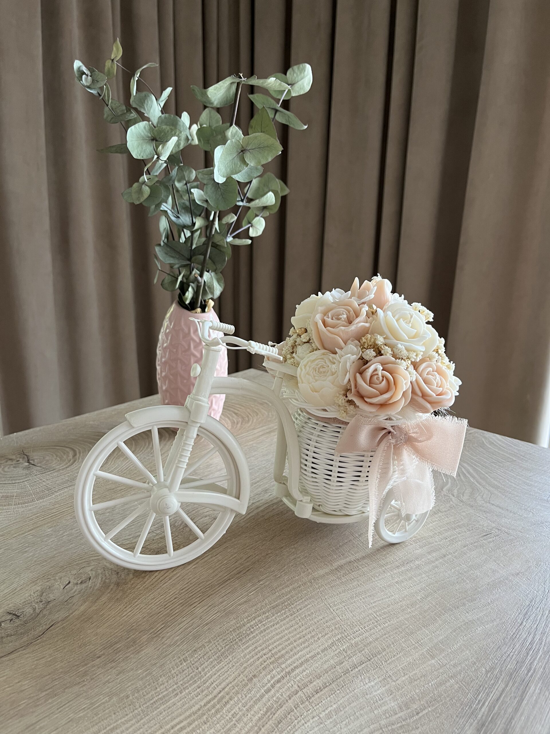 FlowerBox M beżowy w rowerze