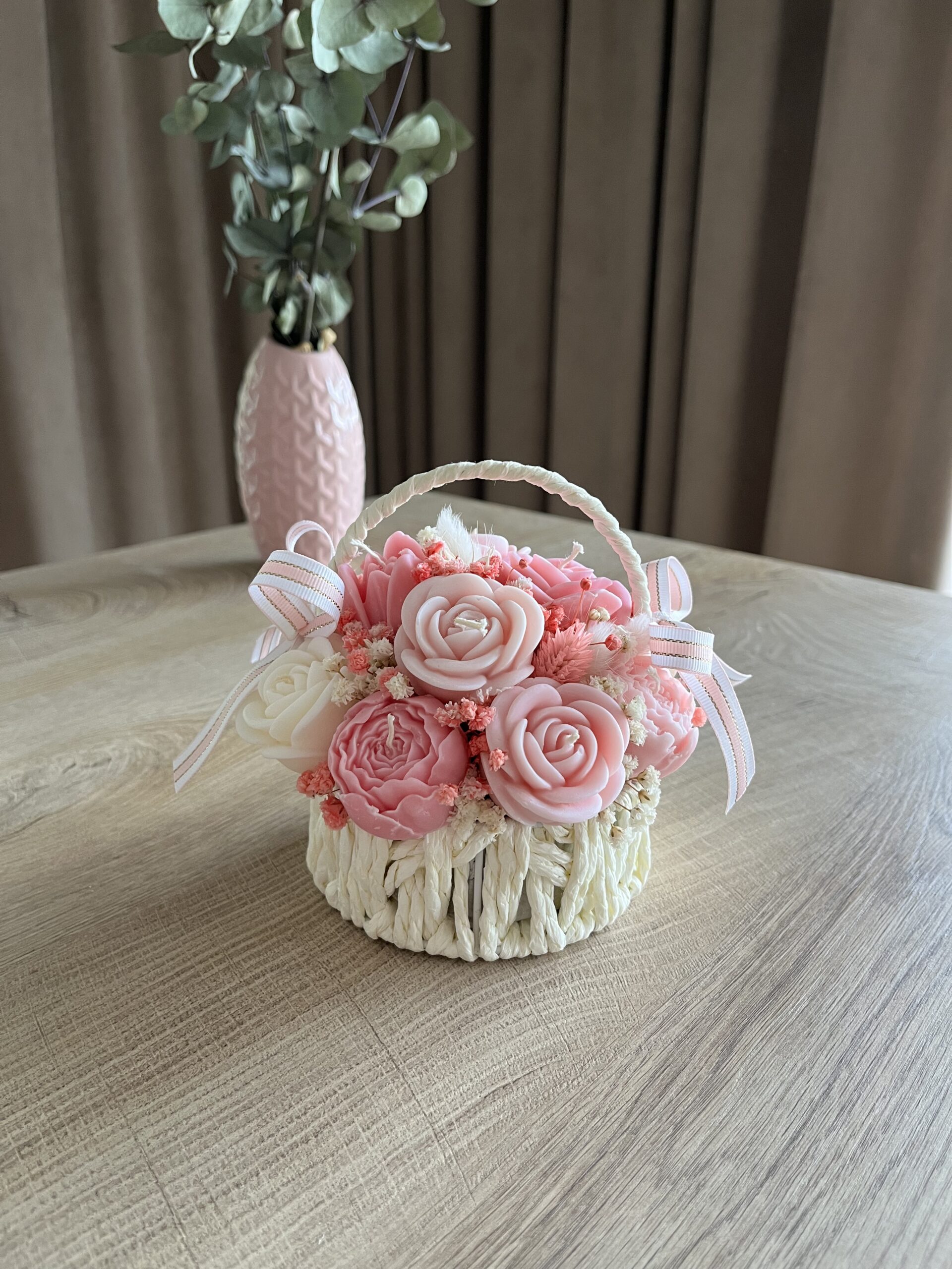 FlowerBox M mały koszyczek (Dzień Mamy - różowy)