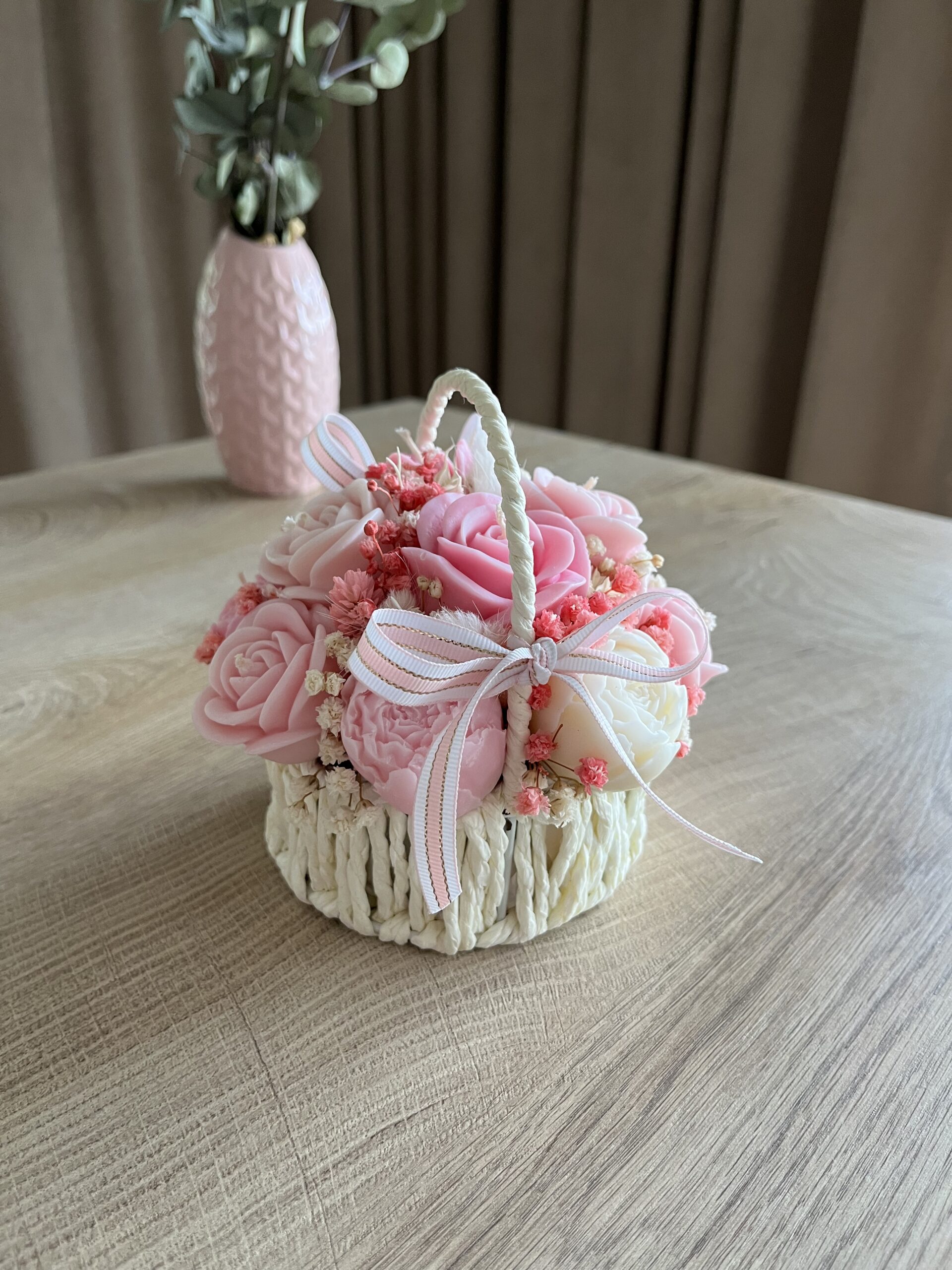 FlowerBox M mały koszyczek (Dzień Mamy - różowy) - obrazek 4