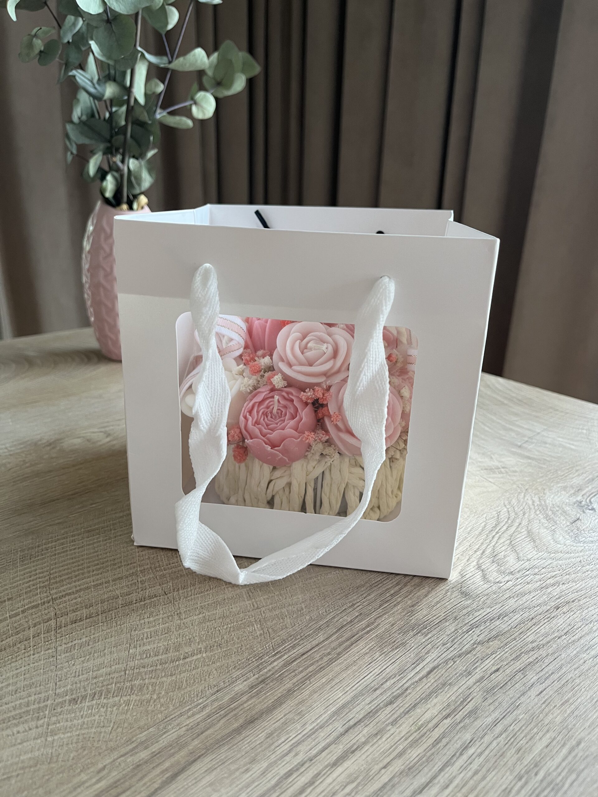 FlowerBox M mały koszyczek (Dzień Mamy - różowy) - obrazek 3