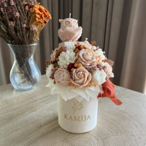 FlowerBox L welurowy (Jesienna Sowa - bez zapachu)