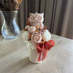 FlowerBox S welurowy (Jesienna Sowa - bez zapachu)