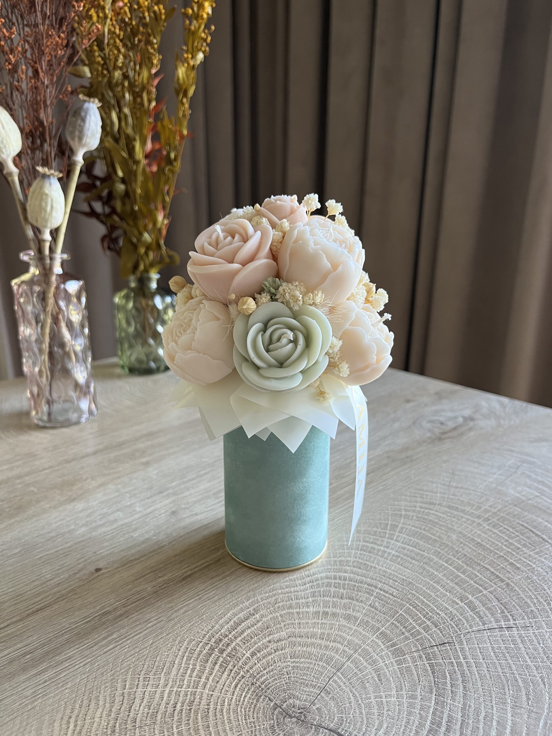 FlowerBox S welurowy (zielony, bez zapachu)