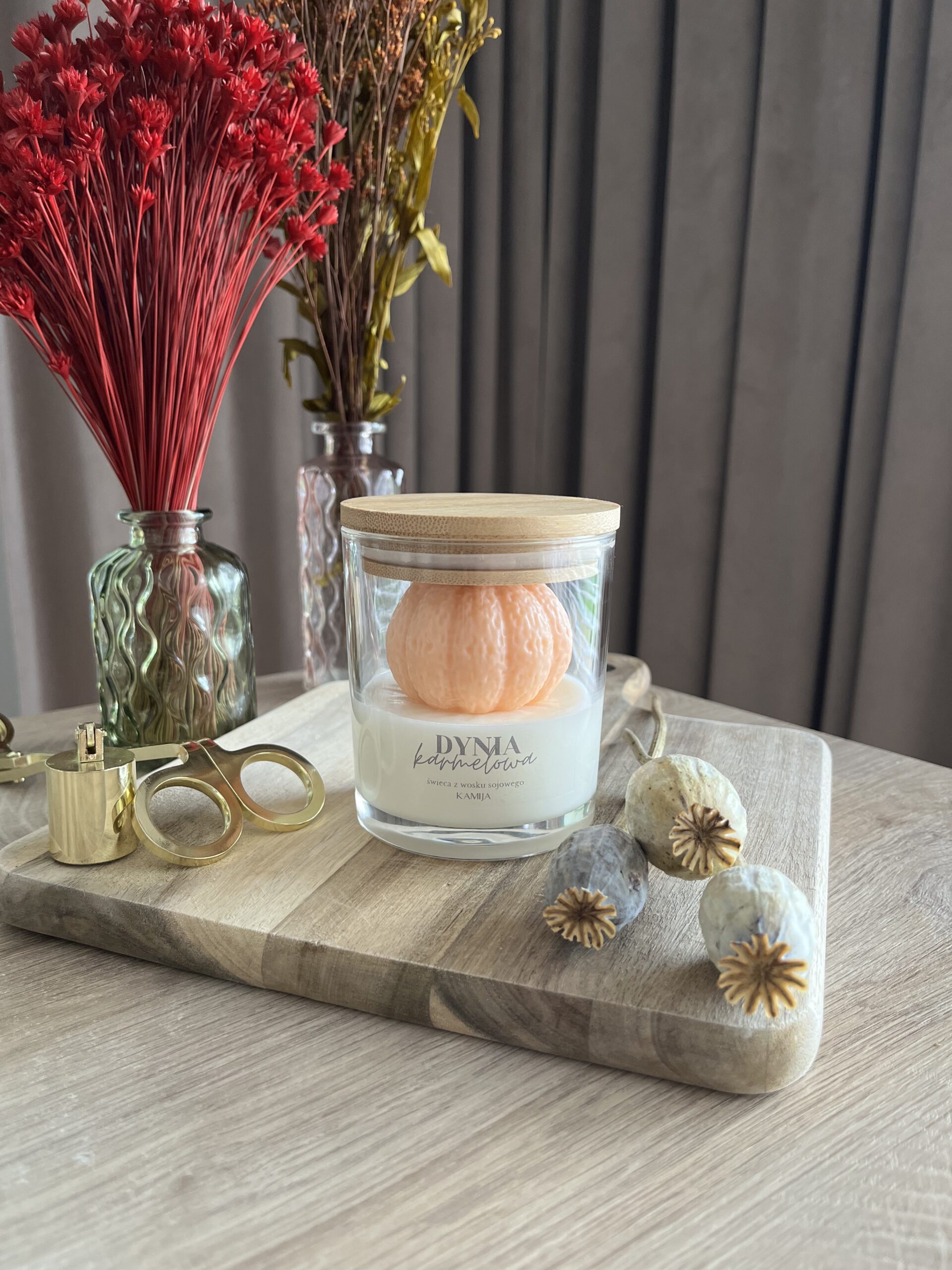 Świeca w szkle DYNIA (Dynia Karmelowa) 180ml