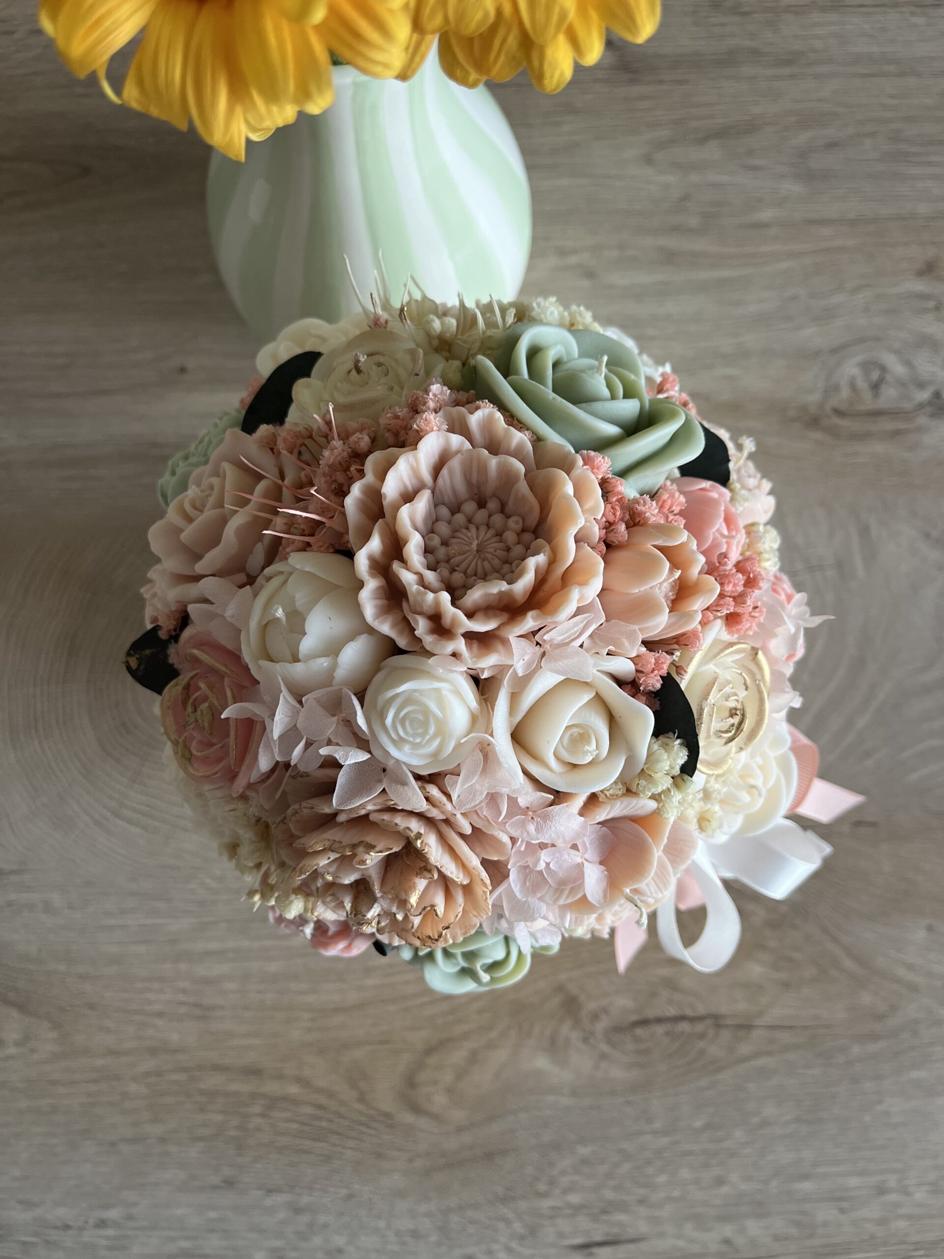 FlowerBox XL welurowy kremowy (zapachowy) - obrazek 5